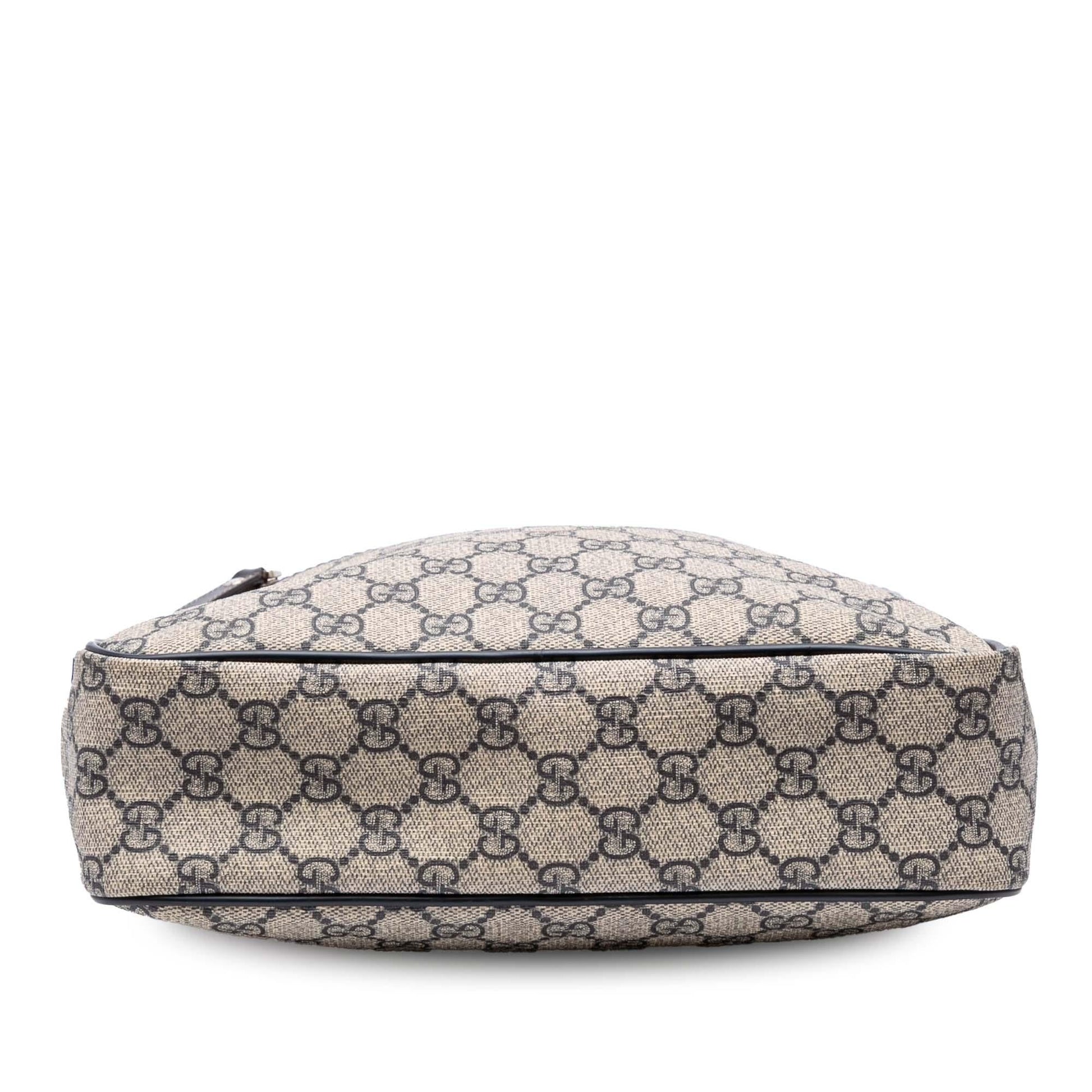 Gucci GG Supreme Canvas Calf Grey Crossbody Bag