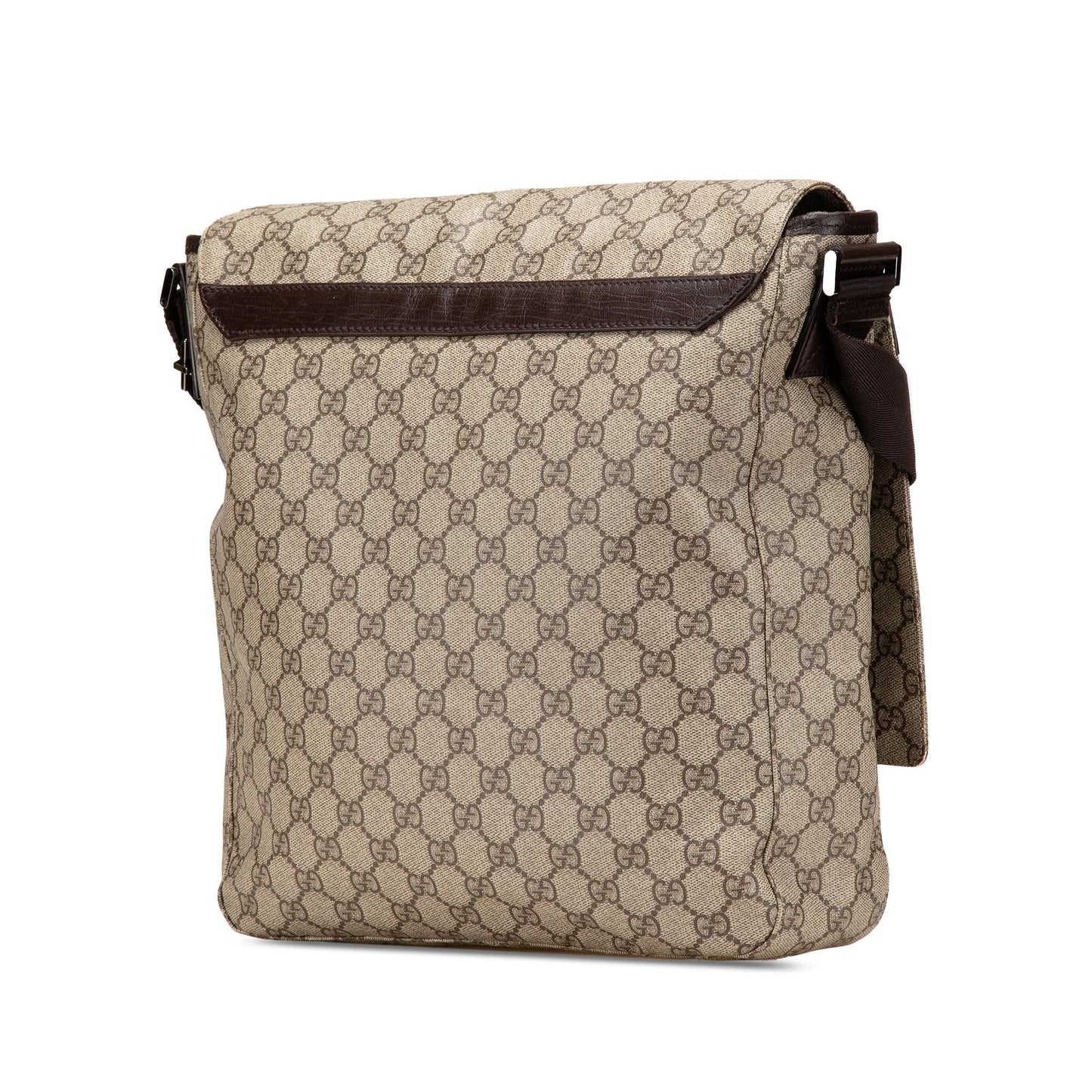 Gucci GG Supreme Canvas Calf Brown Crossbody Bag Crossbody 17