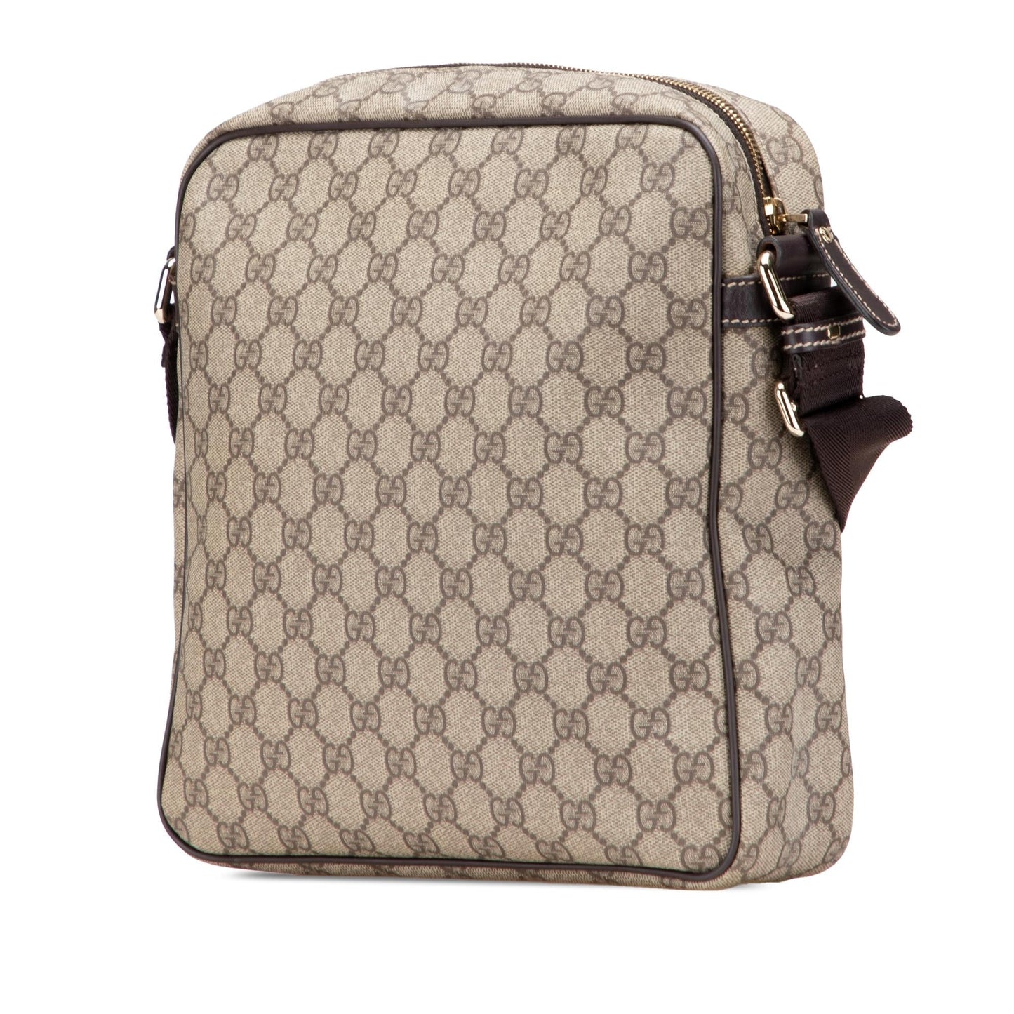 Gucci GG Supreme Canvas Calf Brown Crossbody Bag Crossbody 26