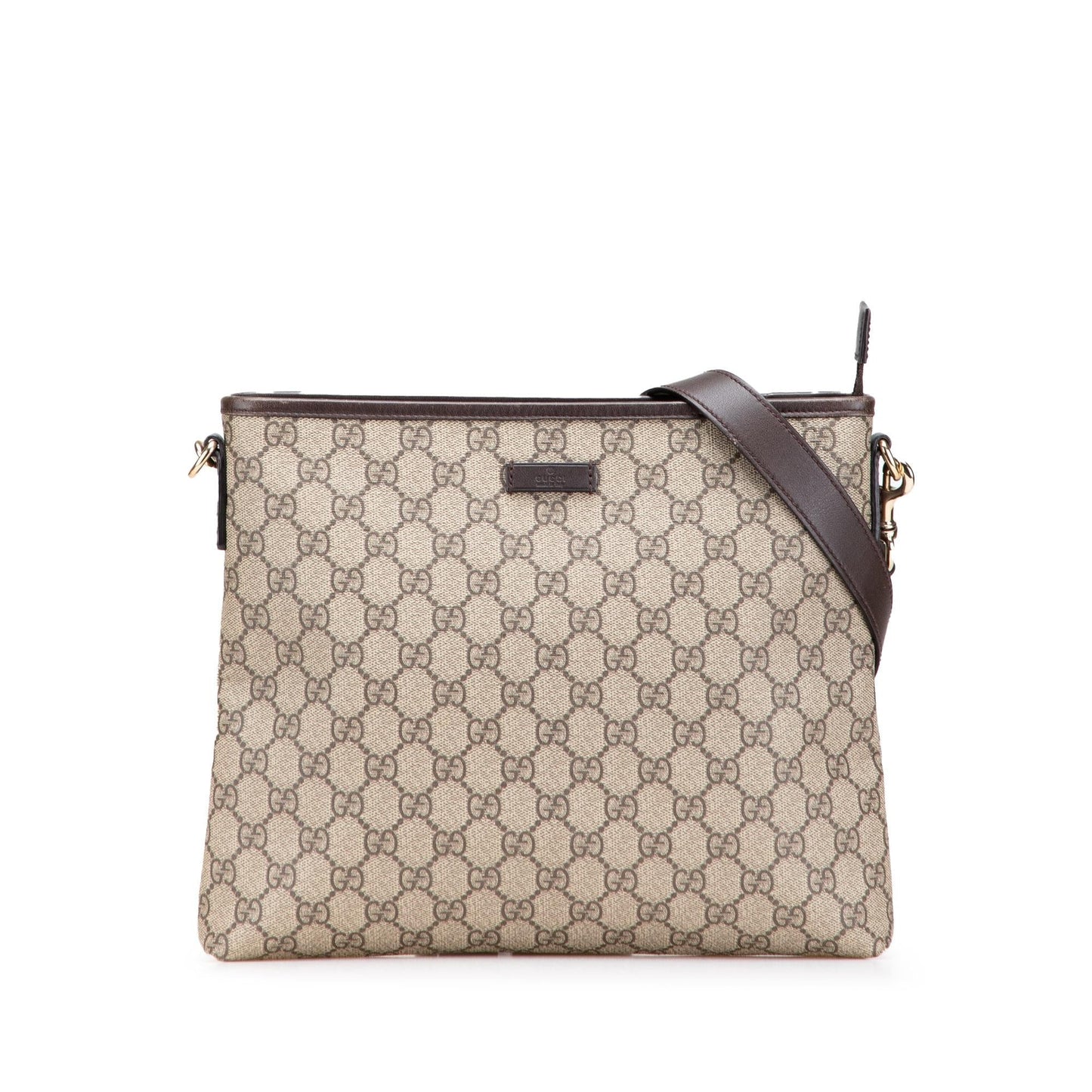 Gucci GG Supreme Canvas Calf Brown Crossbody Bag Crossbody 29