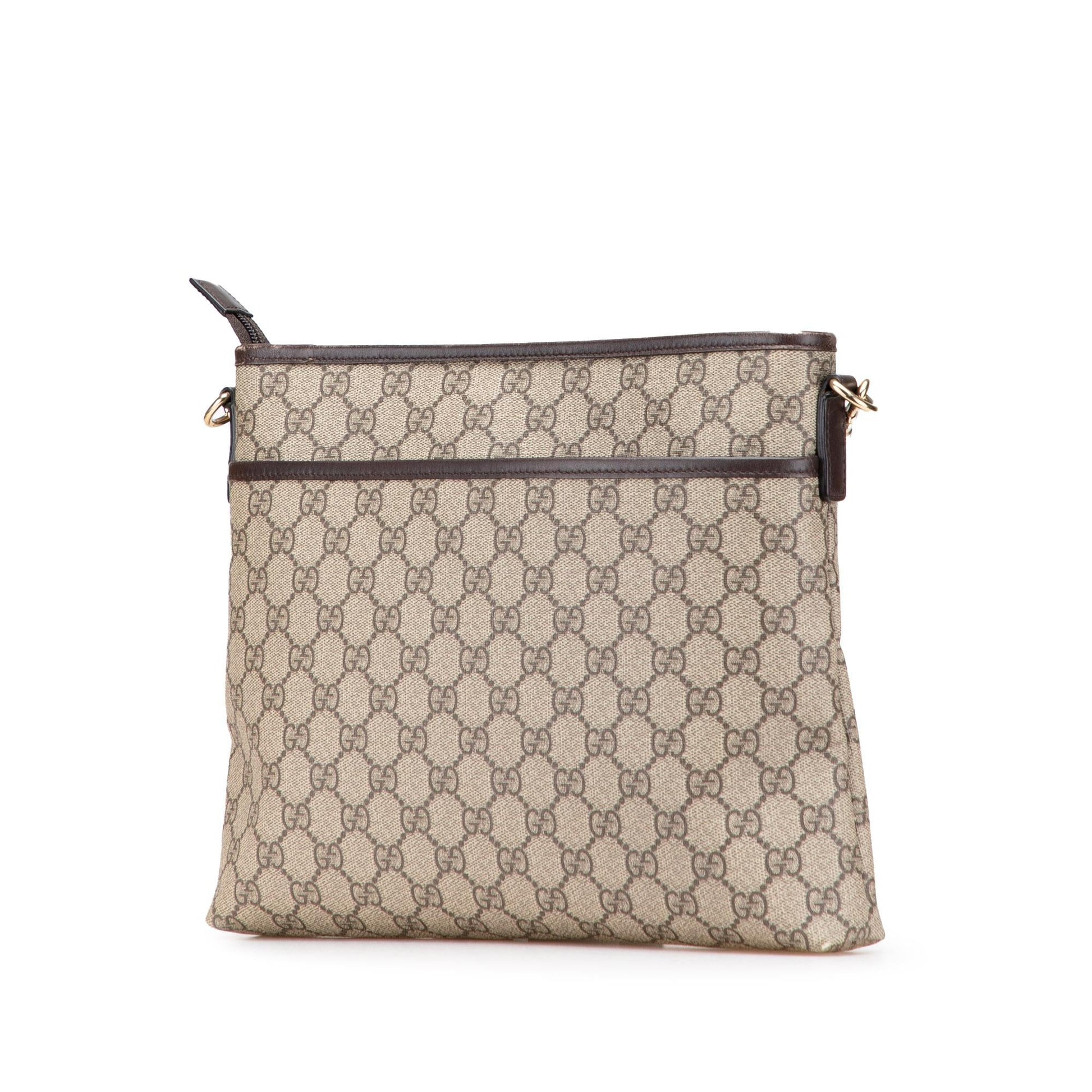 Gucci GG Supreme Canvas Calf Brown Crossbody Bag Crossbody 29