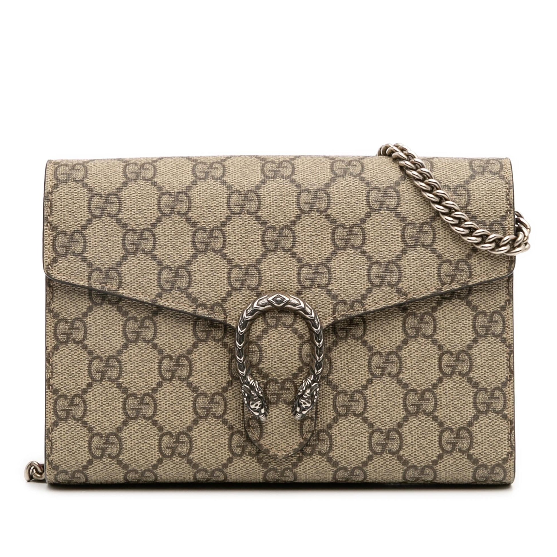 Gucci GG Supreme Dionysus Wallet Chain Crossbody Bag