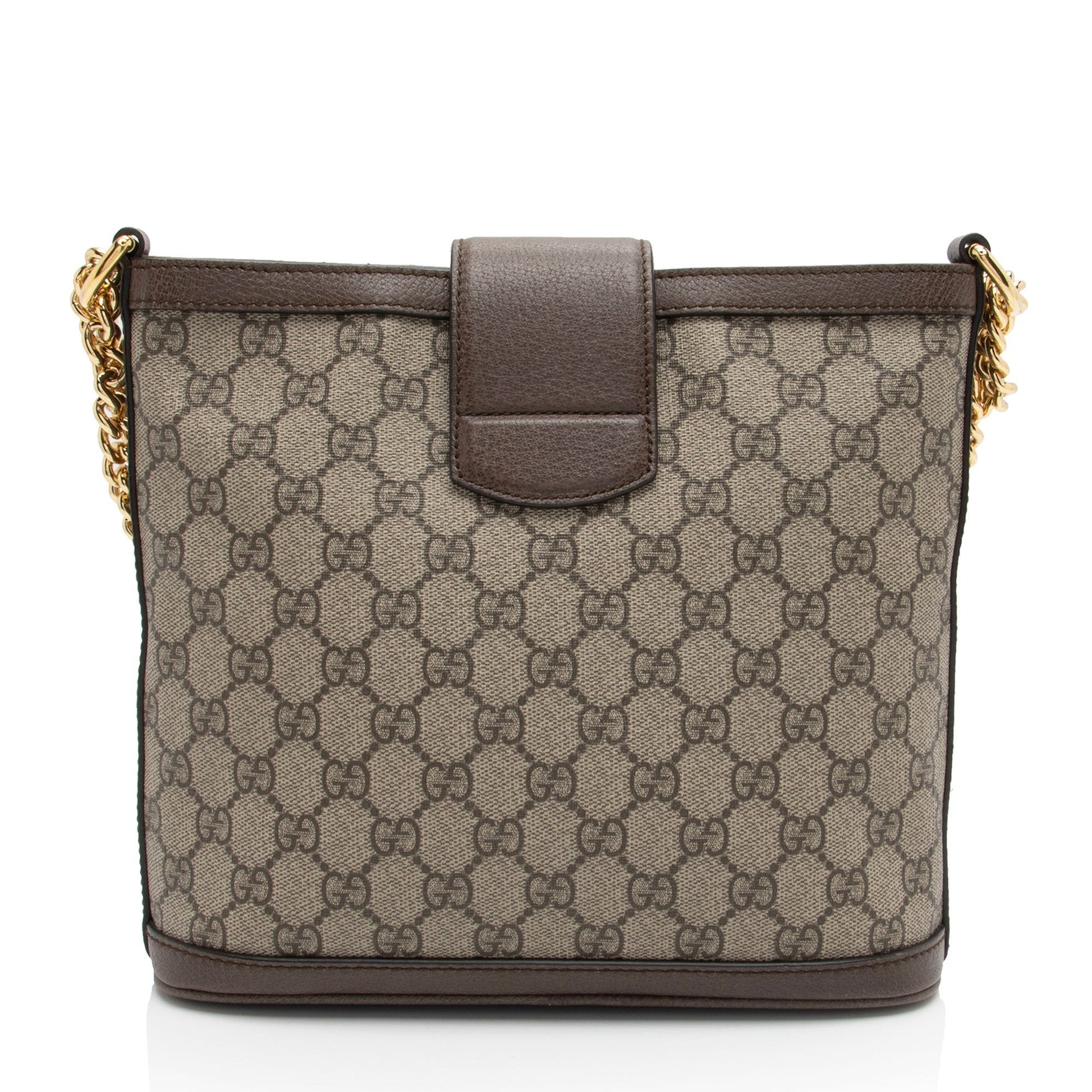 Gucci GG Supreme Dionysus Bucket Leather Canvas Brown Beige Crossbody Bag