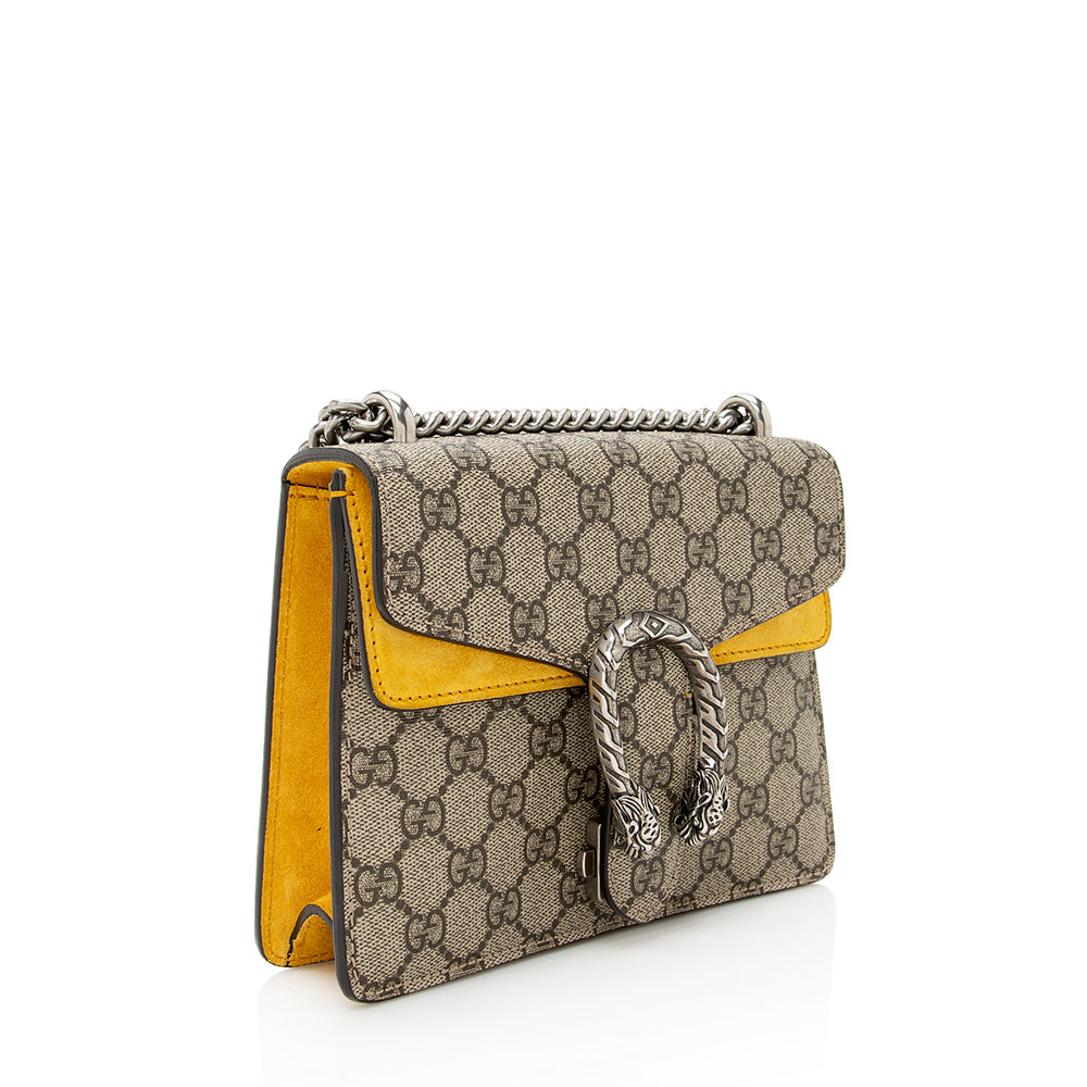 Gucci GG Supreme Dionysus SHF Canvas Suede Beige Mini Crossbody Bag