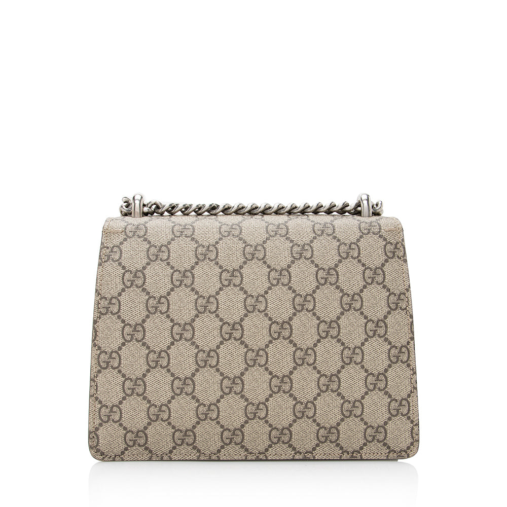 Gucci GG Supreme Dionysus SHF Canvas Suede Black Beige Crossbody Bag