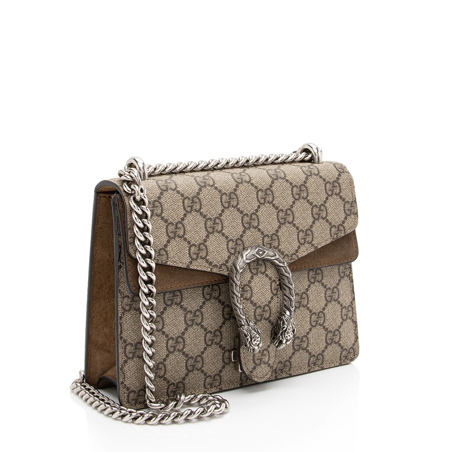 Gucci GG Supreme Dionysus SHF-De7dXT Canvas Suede Brown Beige Crossbody Bag