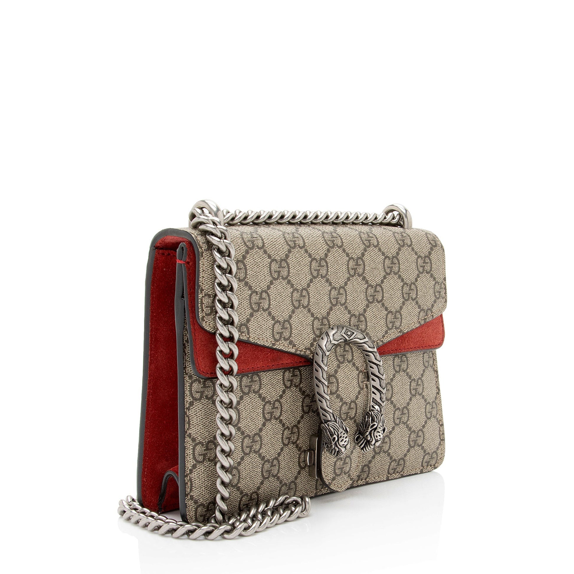 Gucci GG Supreme Dionysus SHF-iQtgdt Canvas Suede Brown Beige Crossbody Bag