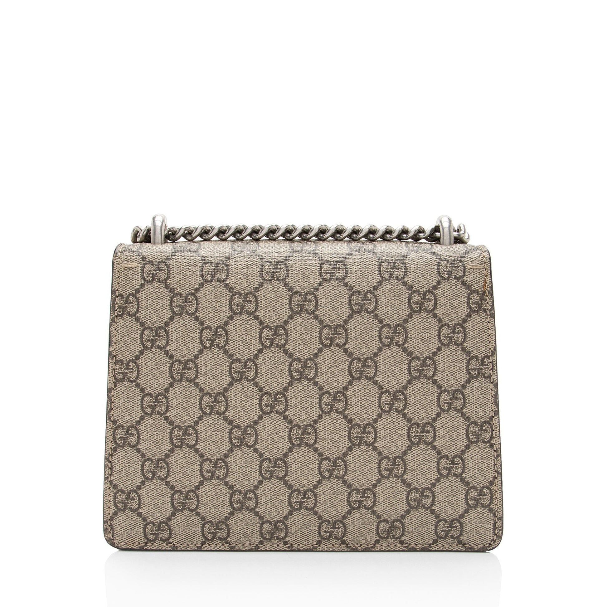 Gucci GG Supreme Dionysus Canvas Suede Beige Red Crossbody Bag