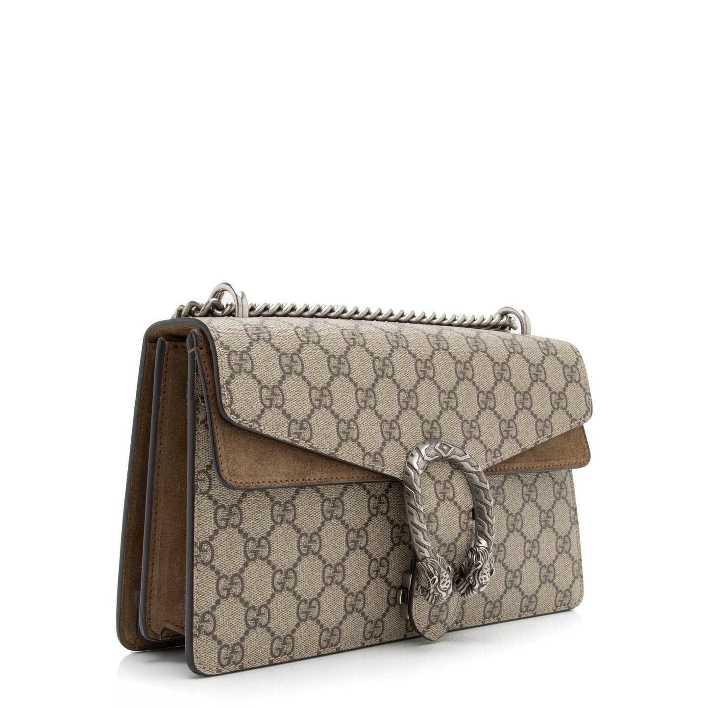 Gucci GG Supreme Dionysus SHF Canvas Suede Beige Small Shoulder Bag