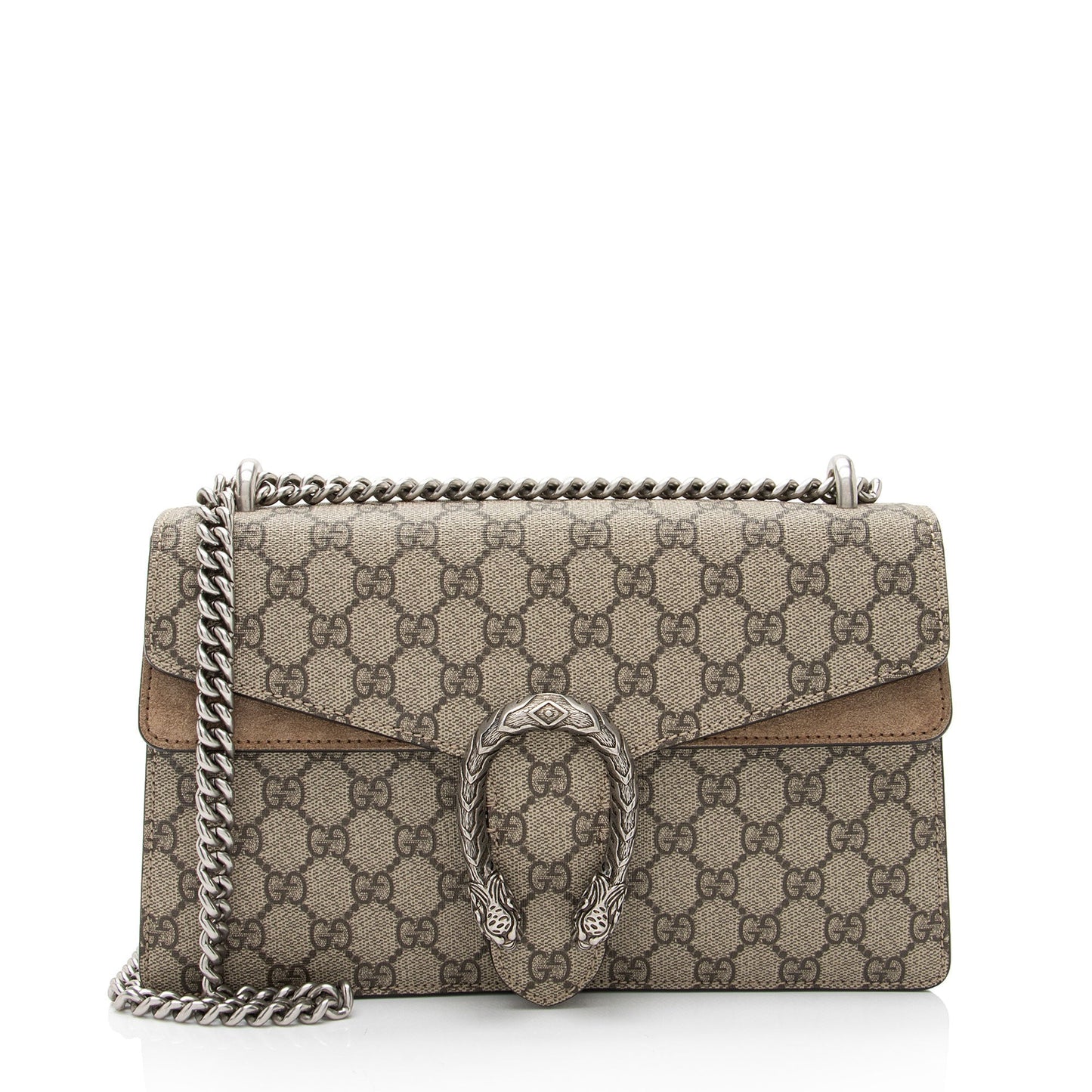 Gucci GG Supreme Dionysus Canvas Suede Beige Small Shoulder Bag Shf Niwyqy