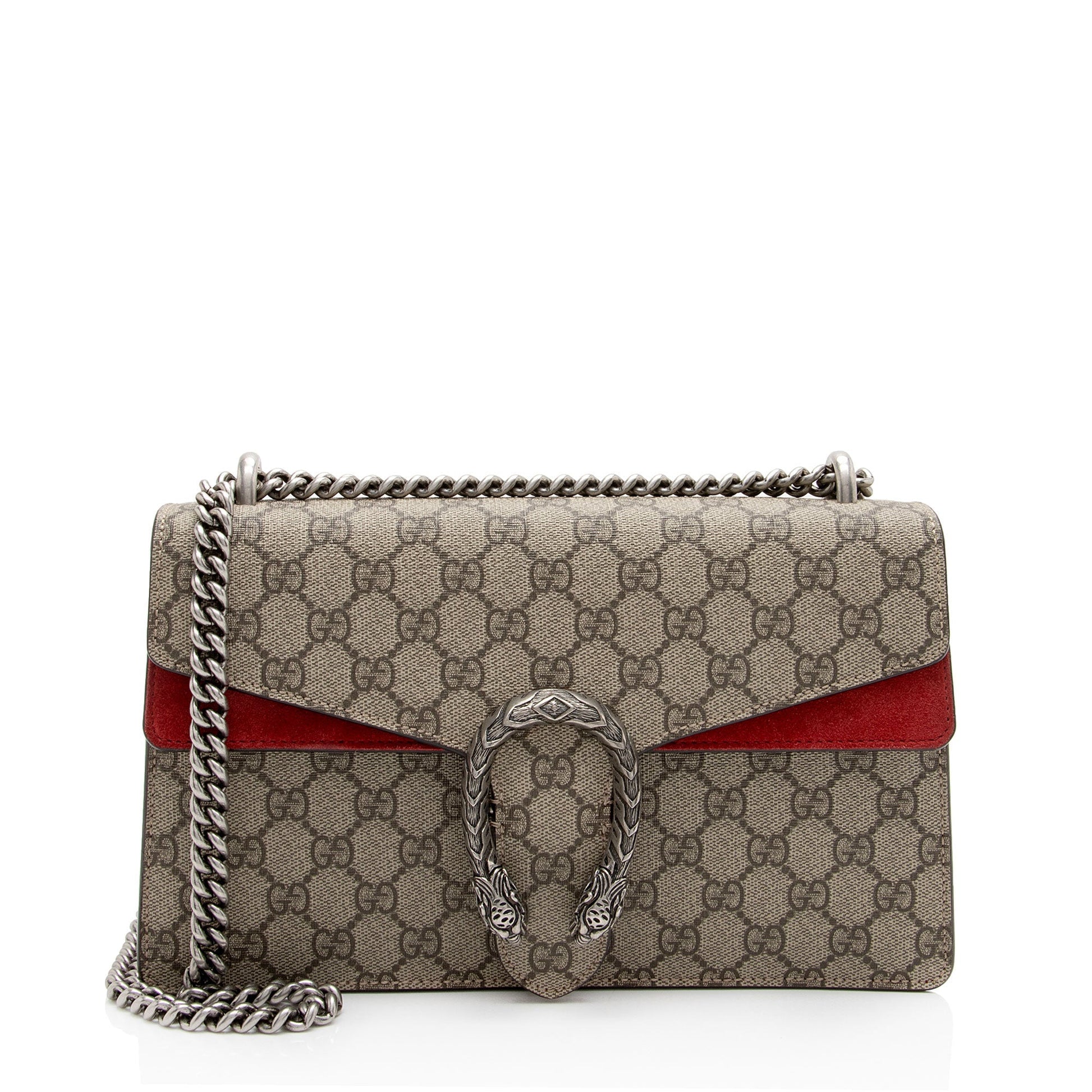 Gucci GG Supreme Dionysus SHF-NW9DY6 Canvas Suede Beige Red Crossbody Bag