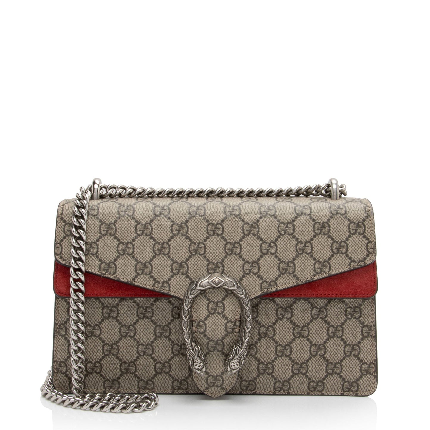 Gucci GG Supreme Dionysus SHF-uOVvgi Canvas Suede Beige Red Shoulder Bag