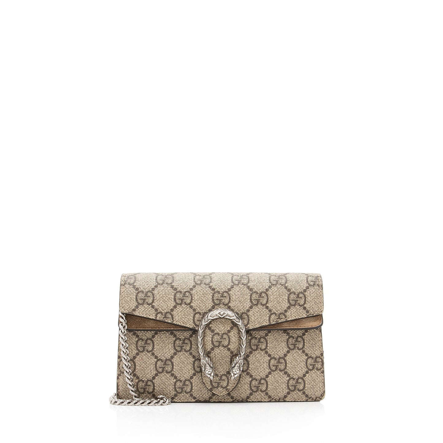 Gucci GG Supreme Dionysus Super SHF Canvas Suede Brown Mini Crossbody Bag