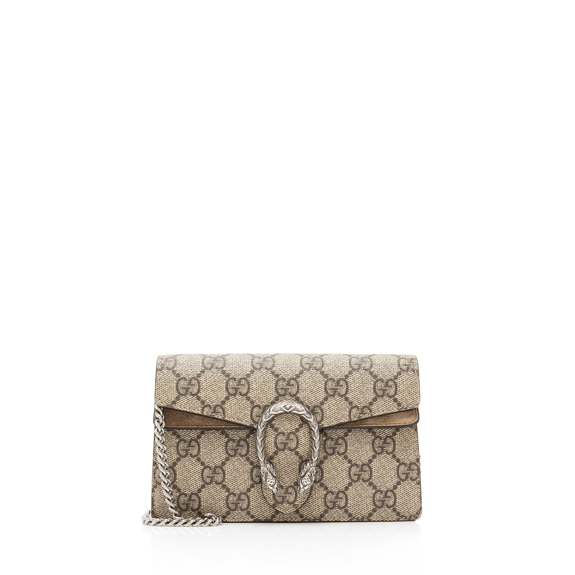 Gucci GG Supreme Dionysus Super SHF Canvas Suede Brown Mini Crossbody Bag