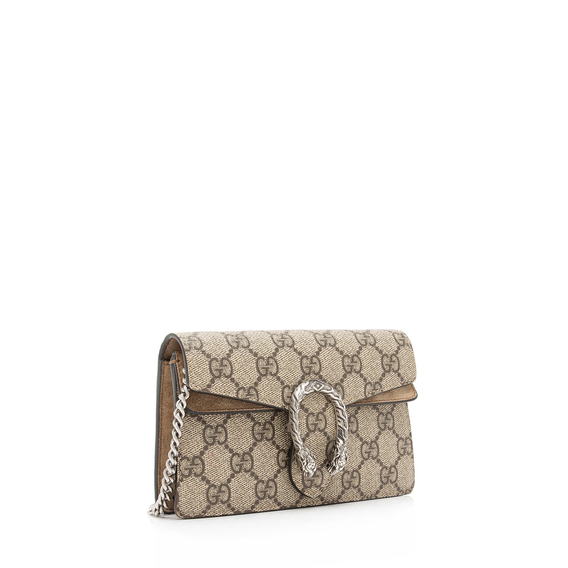 Gucci GG Supreme Dionysus Super SHF Canvas Suede Brown Mini Crossbody Bag