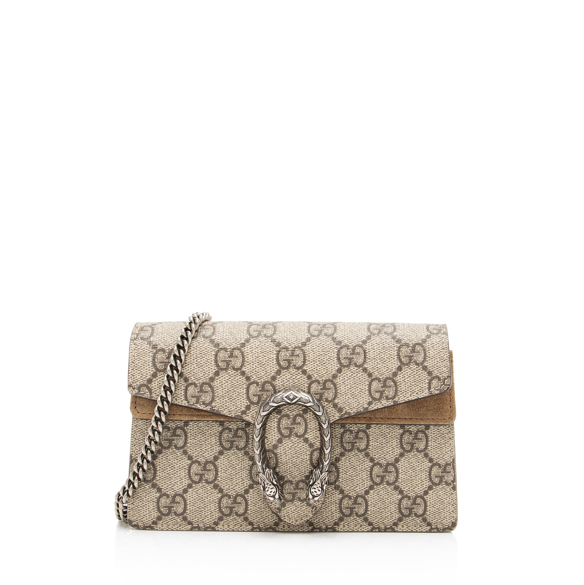 Gucci GG Supreme Dionysus Super SHF Canvas Suede Brown Beige Crossbody Bag Bag Shf