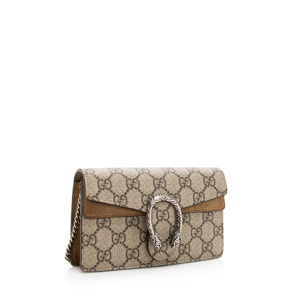 Gucci GG Supreme Dionysus Super SHF-TSRLWP Canvas Suede Brown Mini Crossbody Bag