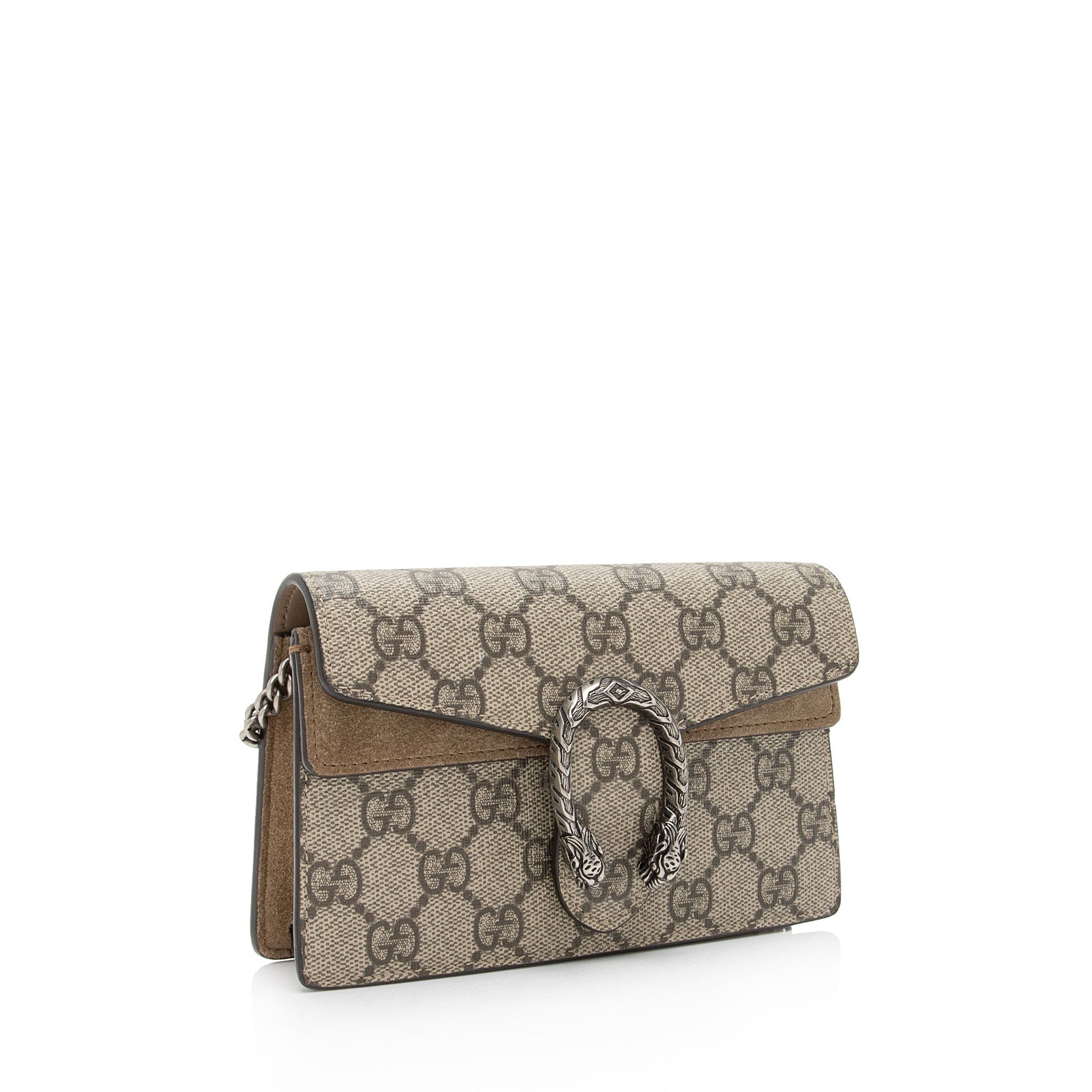 Gucci GG Supreme Dionysus Super SHF-b5uqHL Canvas Suede Beige Mini Crossbody Bag