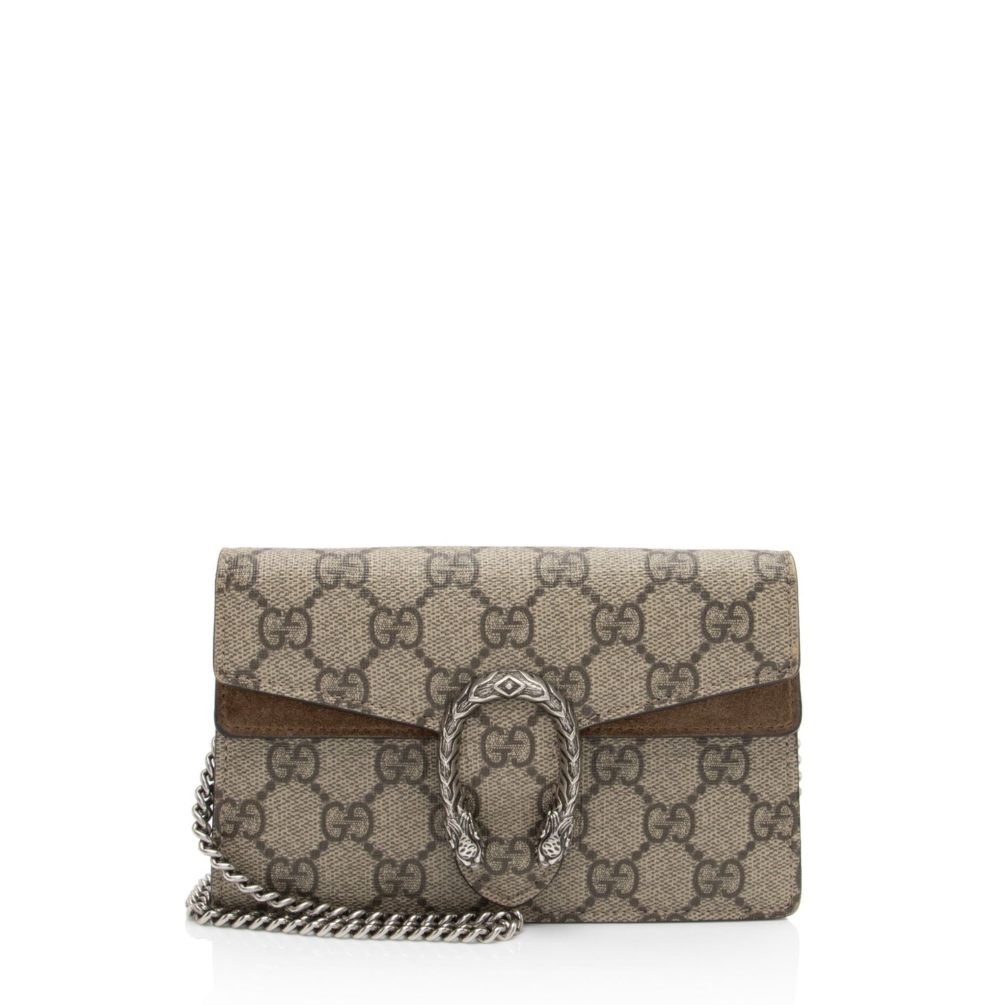 Gucci GG Supreme Dionysus Super SHF-vRwODy Canvas Suede Brown Mini Crossbody Bag