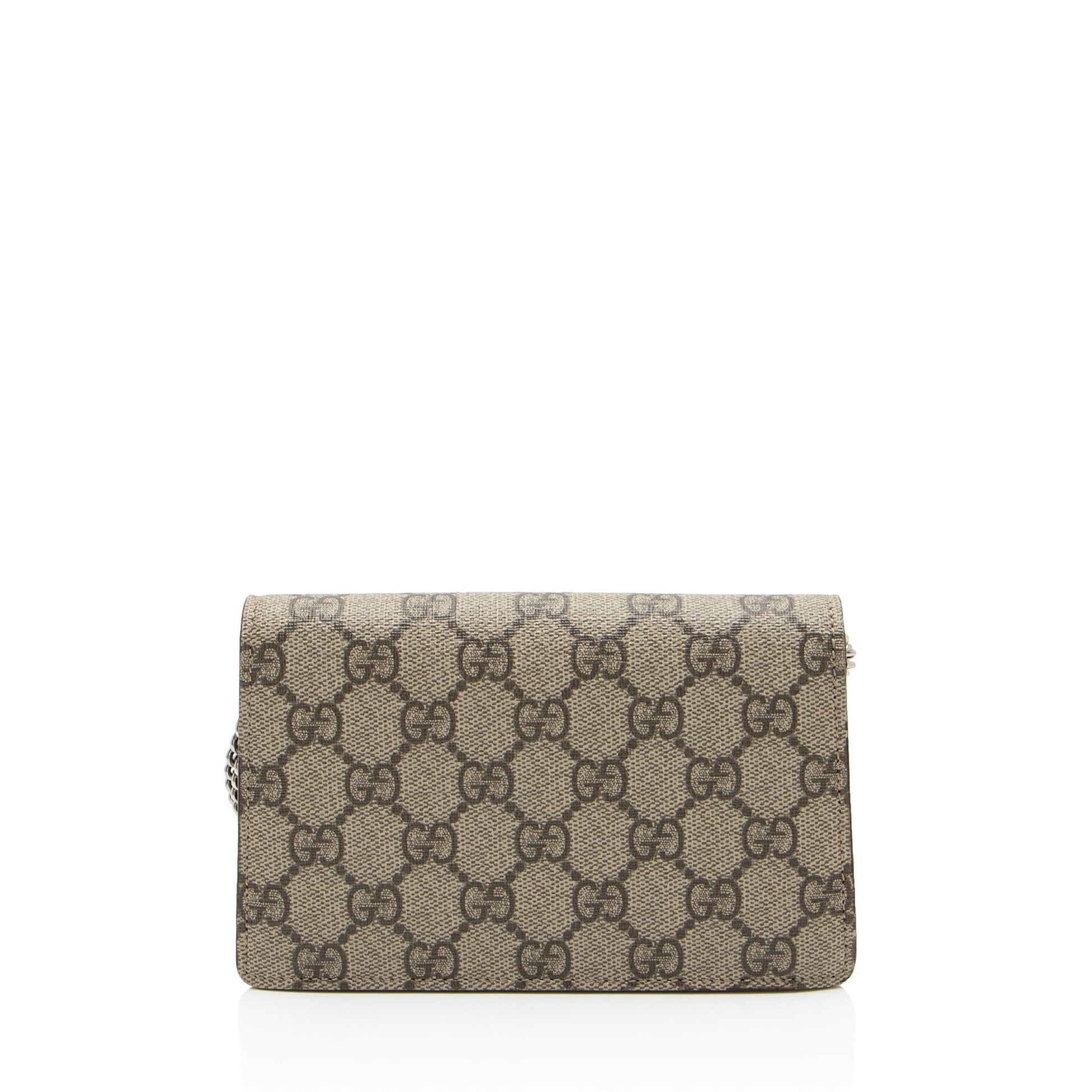 Gucci GG Supreme Dionysus Super SHF-col3Sm Canvas Suede Brown Mini Crossbody Bag