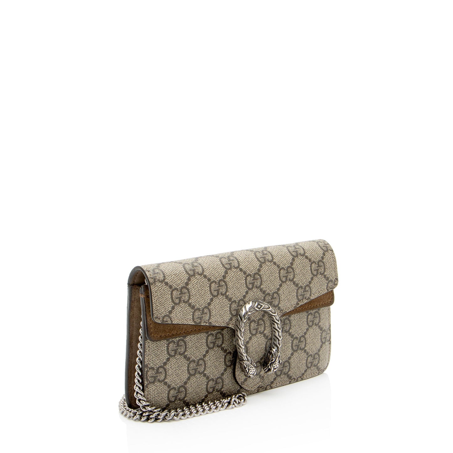 Gucci GG Supreme Dionysus Super SHF-col3Sm Canvas Suede Brown Mini Crossbody Bag