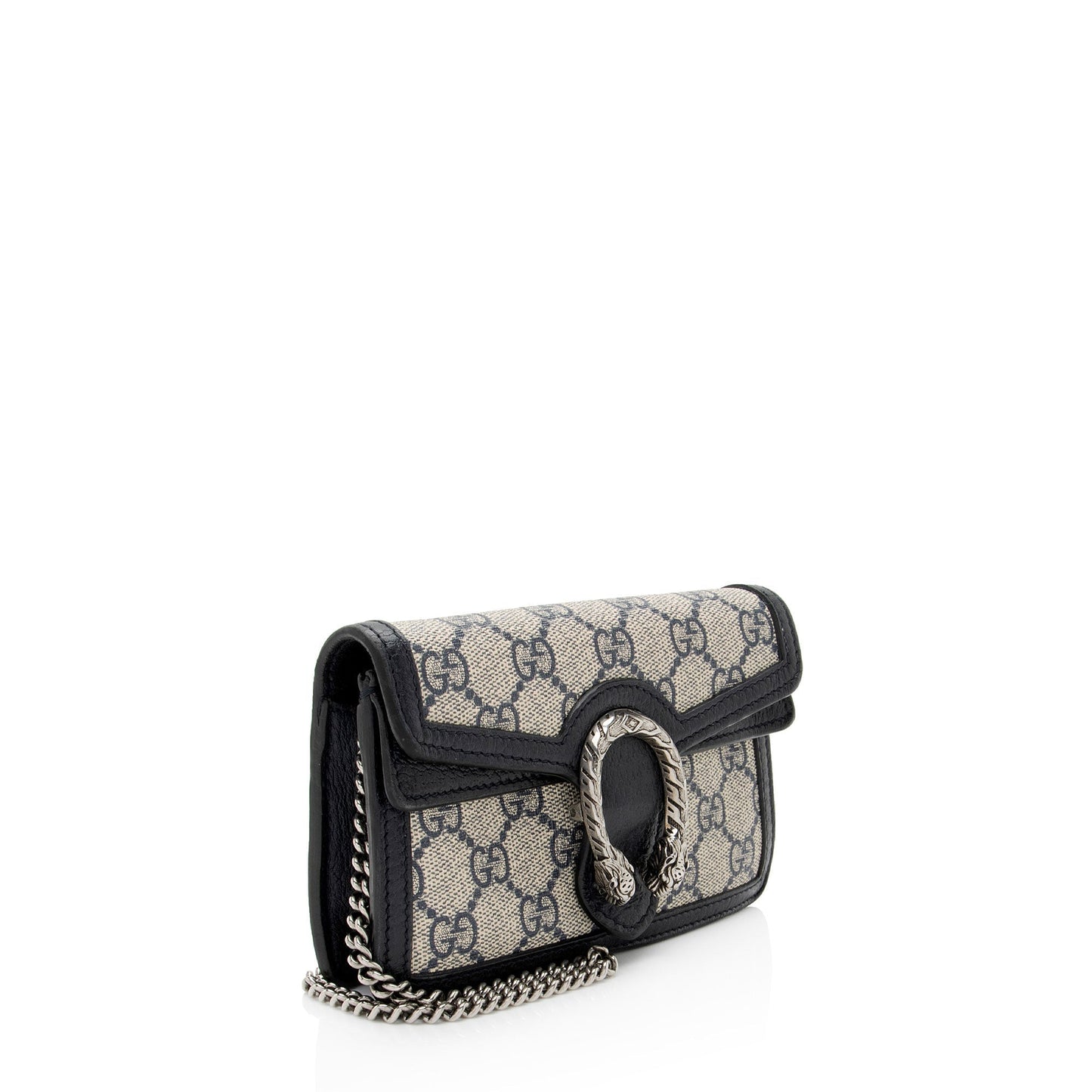 Gucci GG Supreme Dionysus Super Leather Canvas Beige Blue Crossbody Bag