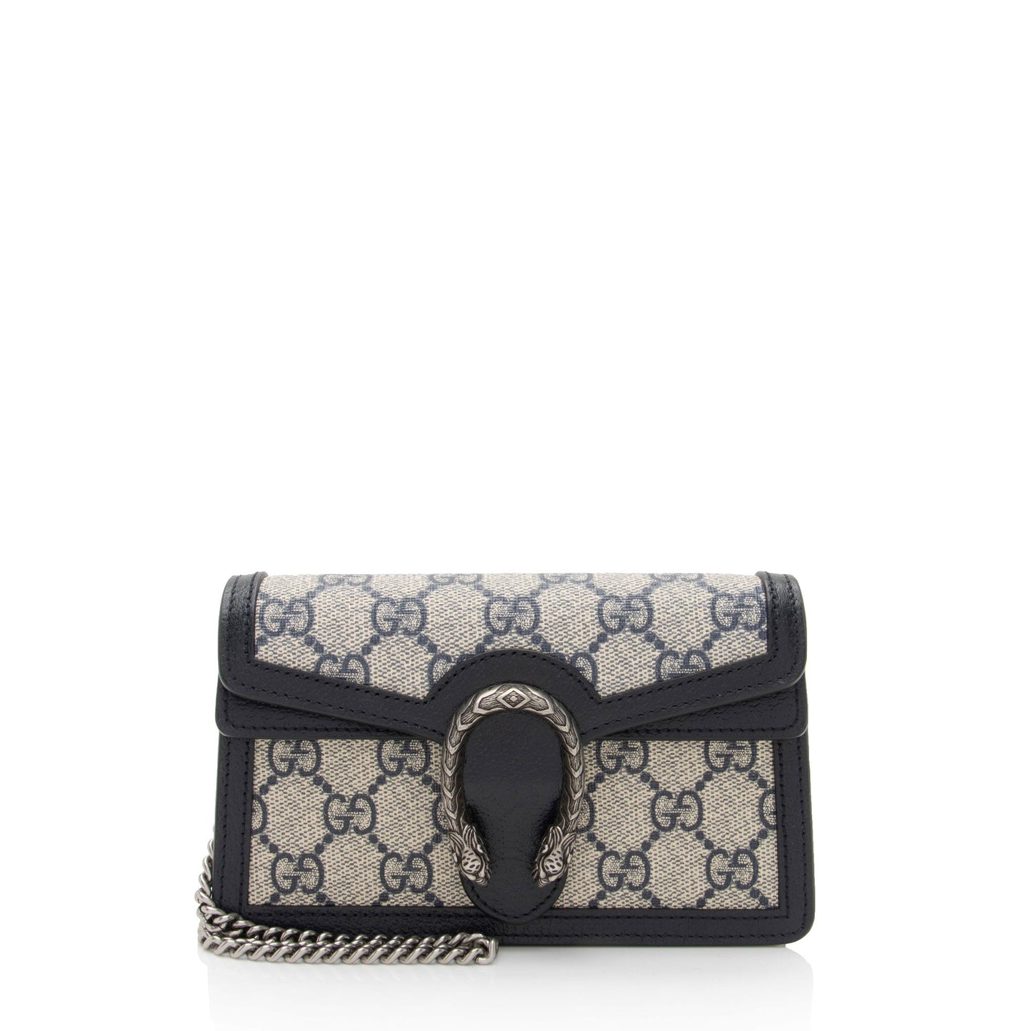 Gucci GG Supreme Dionysus Super SHF-c0B6hR Leather Canvas Beige Blue Crossbody Bag