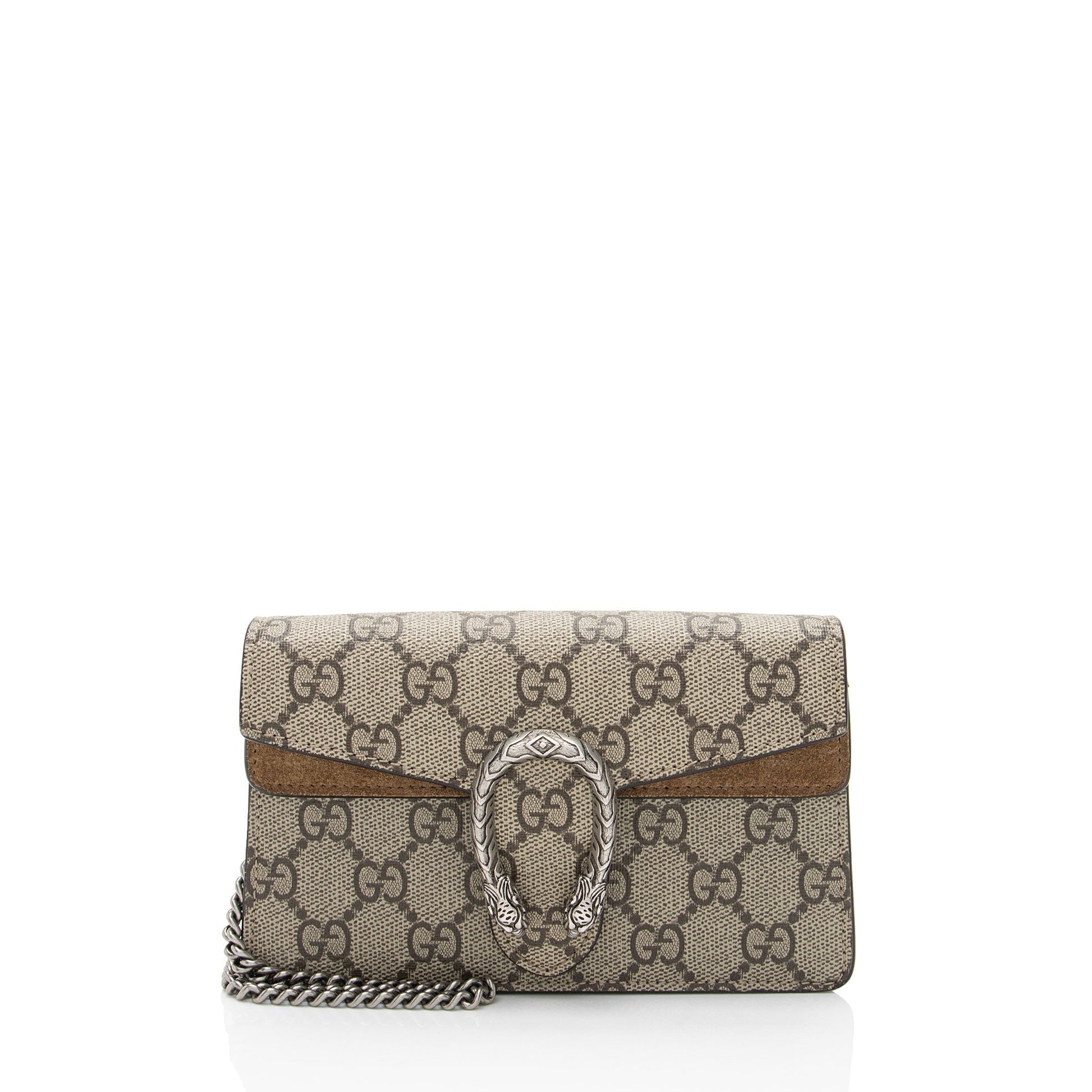 Gucci GG Supreme Dionysus Super SHF-tAmf4H Canvas Suede Brown Beige Crossbody Bag