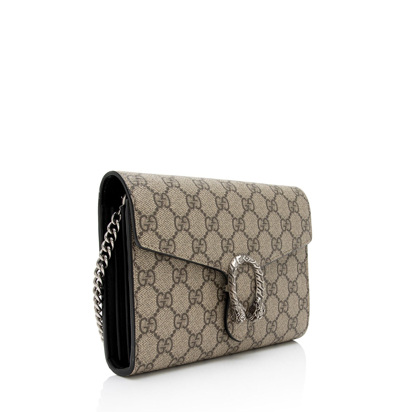 Gucci GG Supreme Dionysus Wallet on Leather Canvas Beige Chain Crossbody Bag
