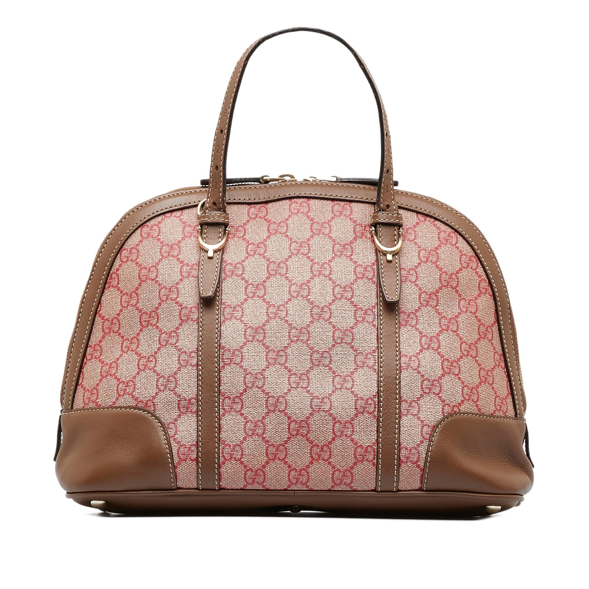 Gucci GG Supreme Dome SHG-zqSDEX Canvas Red Satchel Bag