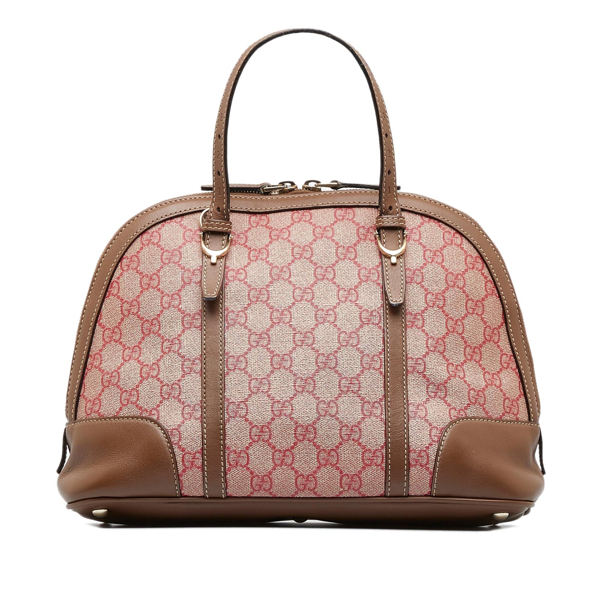 Gucci GG Supreme Dome SHG-zqSDEX Canvas Red Satchel Bag