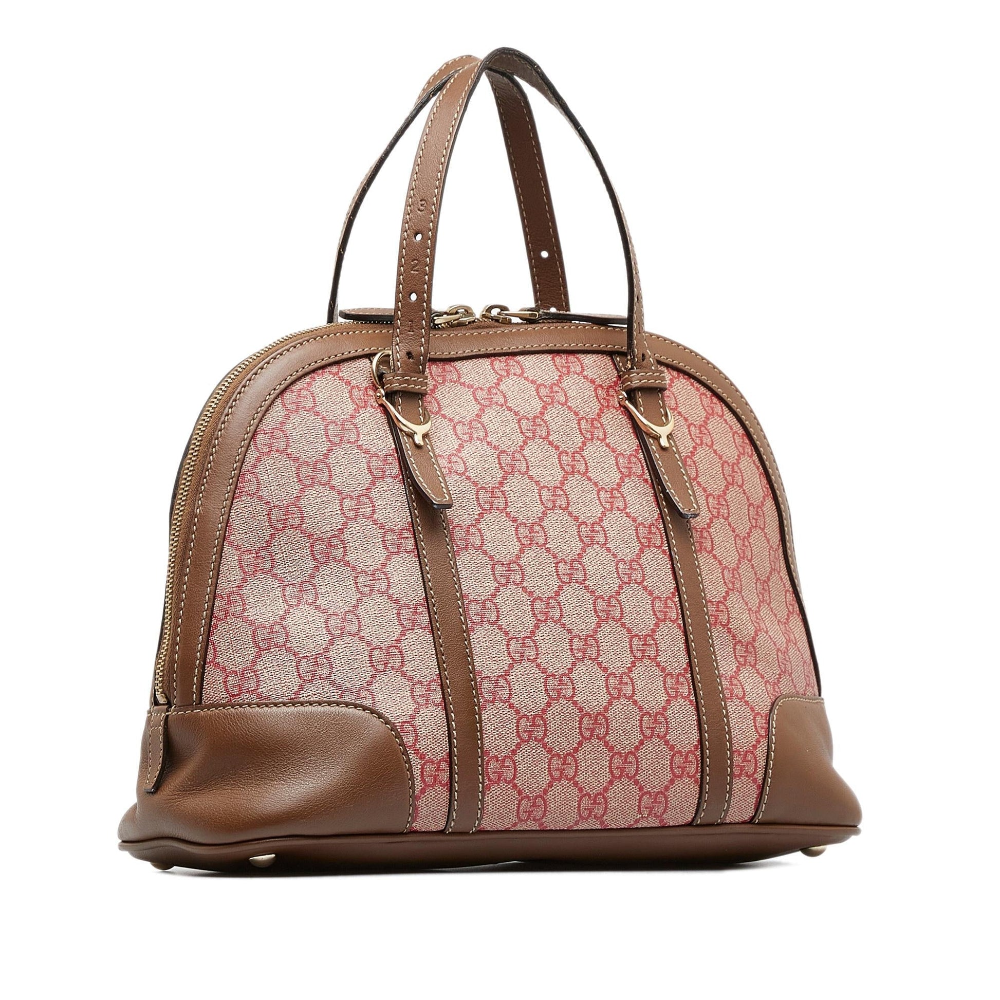 Gucci GG Supreme Dome SHG-zqSDEX Canvas Red Satchel Bag