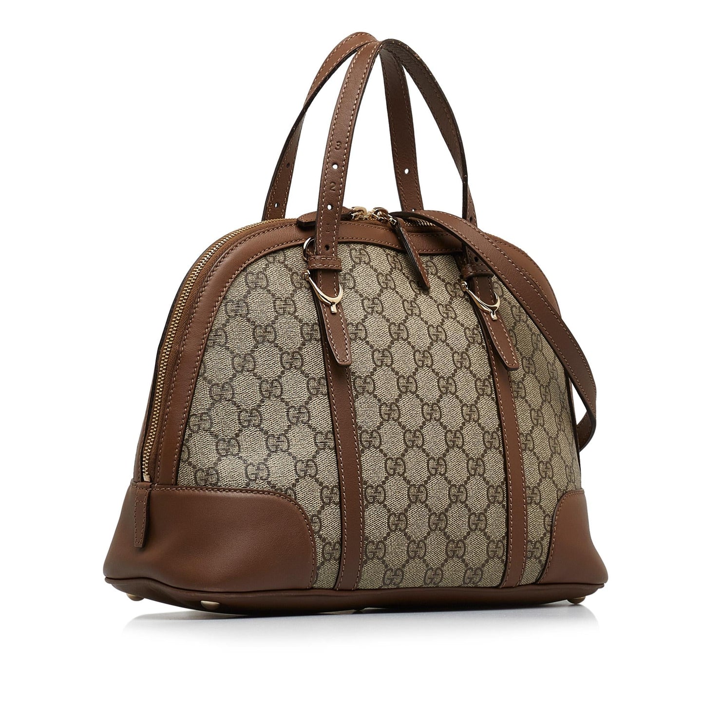 Gucci GG Supreme Dome SHG-lWvBL7 Canvas Calf Brown Satchel Bag