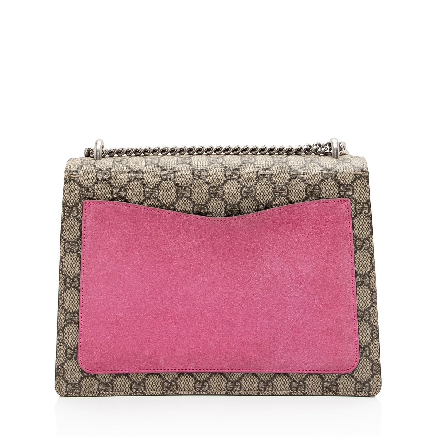 Gucci GG Supreme Embellished Dionysus SHF-oygysY Canvas Suede Beige Pink Shoulder Bag