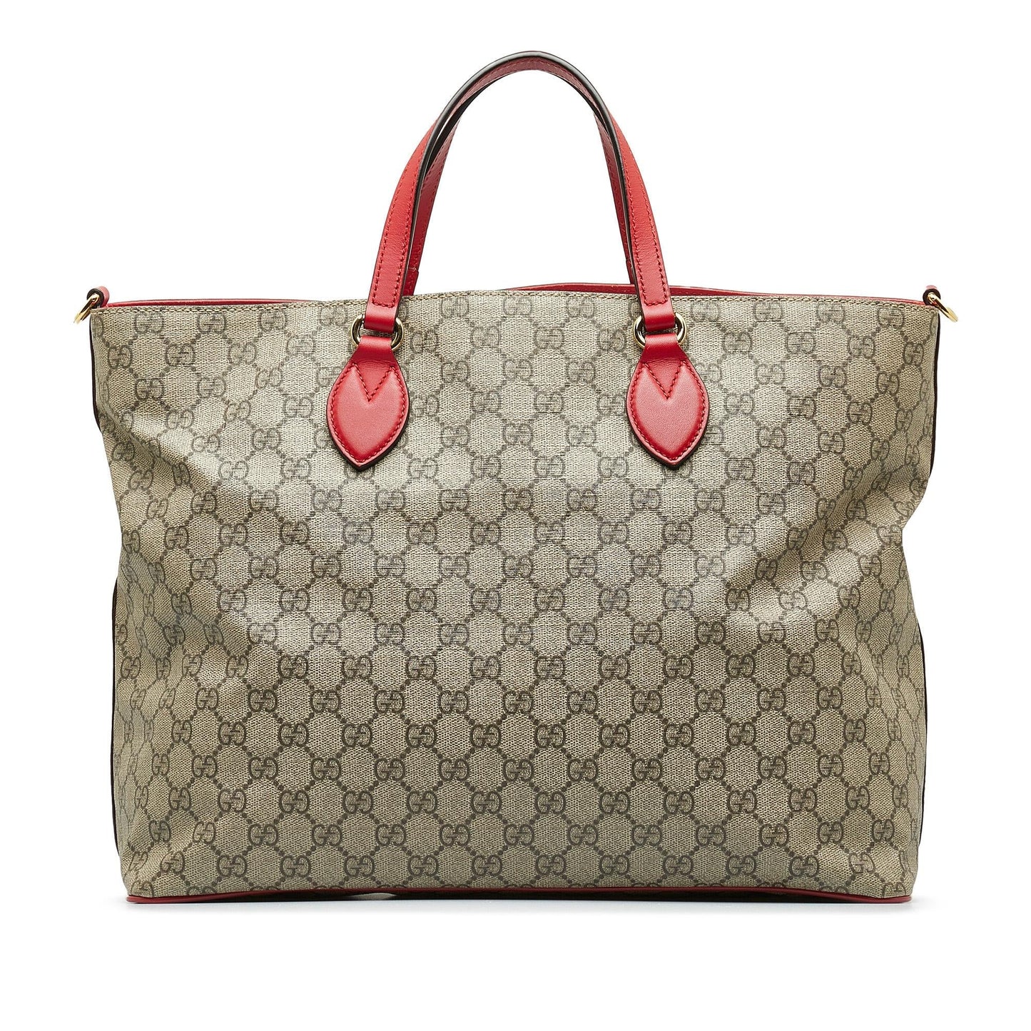 Gucci GG Supreme Embroidered Kingsnake Heart Canvas Calf Brown Satchel Bag