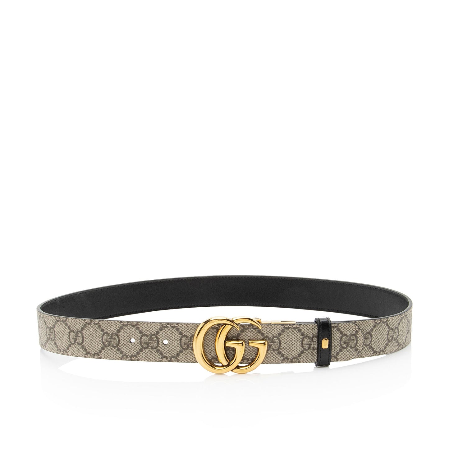 Gucci GG Supreme GG Marmont Reversible Leather Canvas Black Beige Accessory