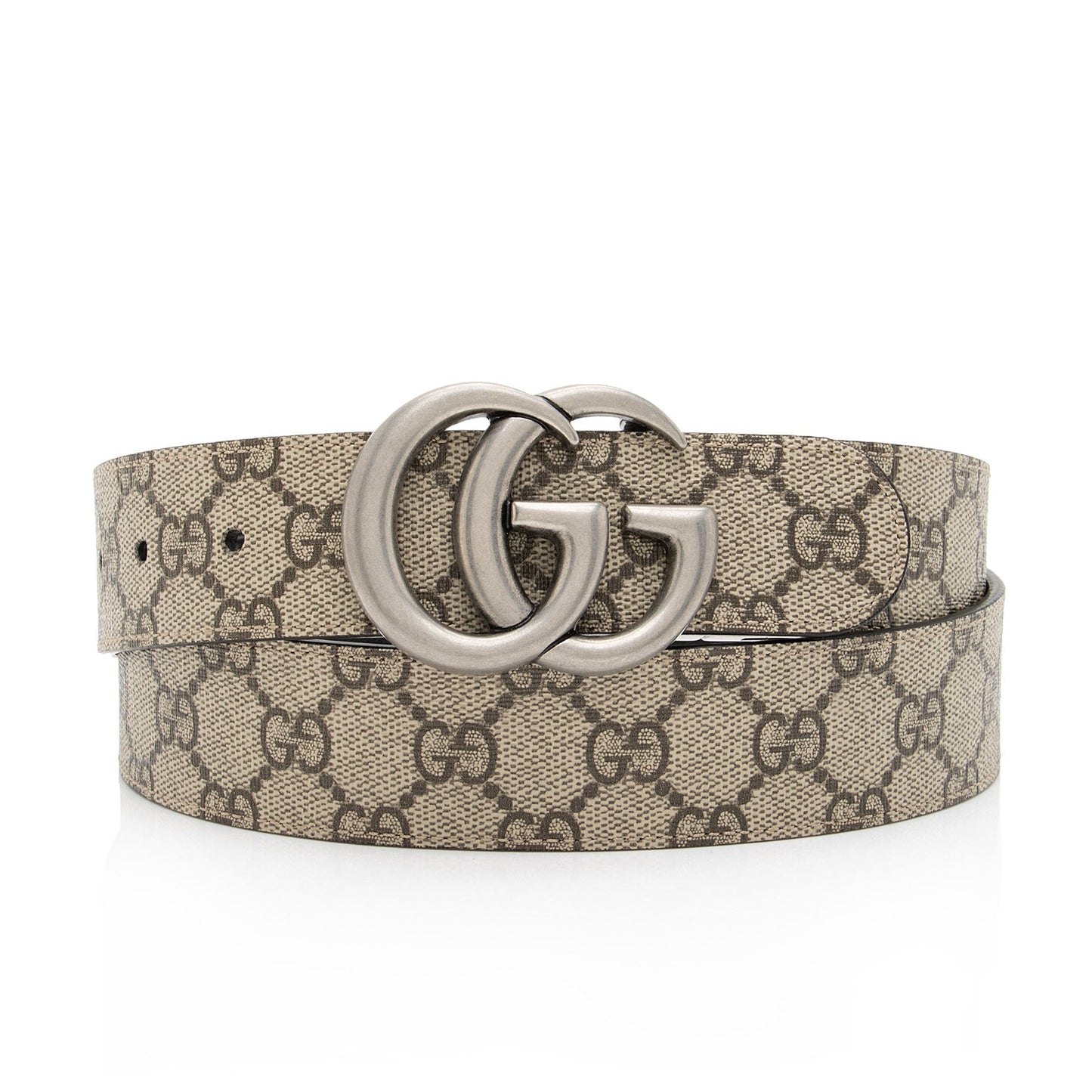 Gucci GG Supreme GG Marmont Reversible Leather Canvas Black Beige Accessory Shf Riyez7
