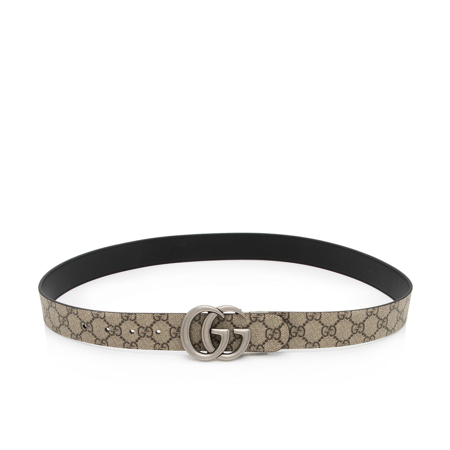 Gucci GG Supreme GG Marmont Reversible Leather Canvas Black Beige Accessory Shf Riyez7