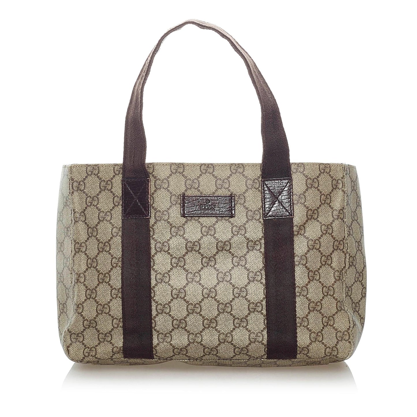 Gucci GG Supreme SHG Canvas Brown Satchel Bag