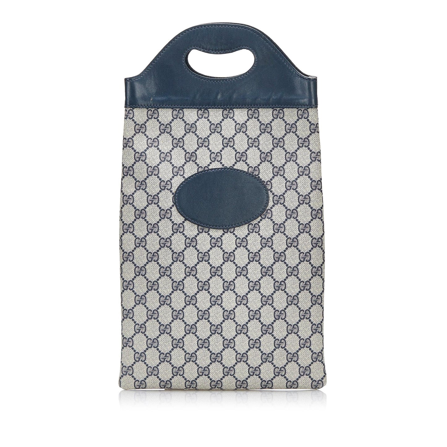 Gucci GG Supreme SHG-jOhNEg Canvas Calf Blue Grey Satchel Bag
