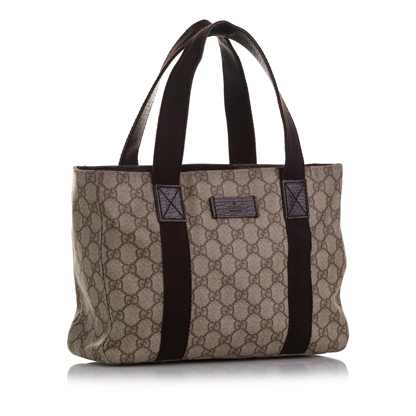Gucci GG Supreme SHG-a8AFcF Canvas Brown Satchel Bag