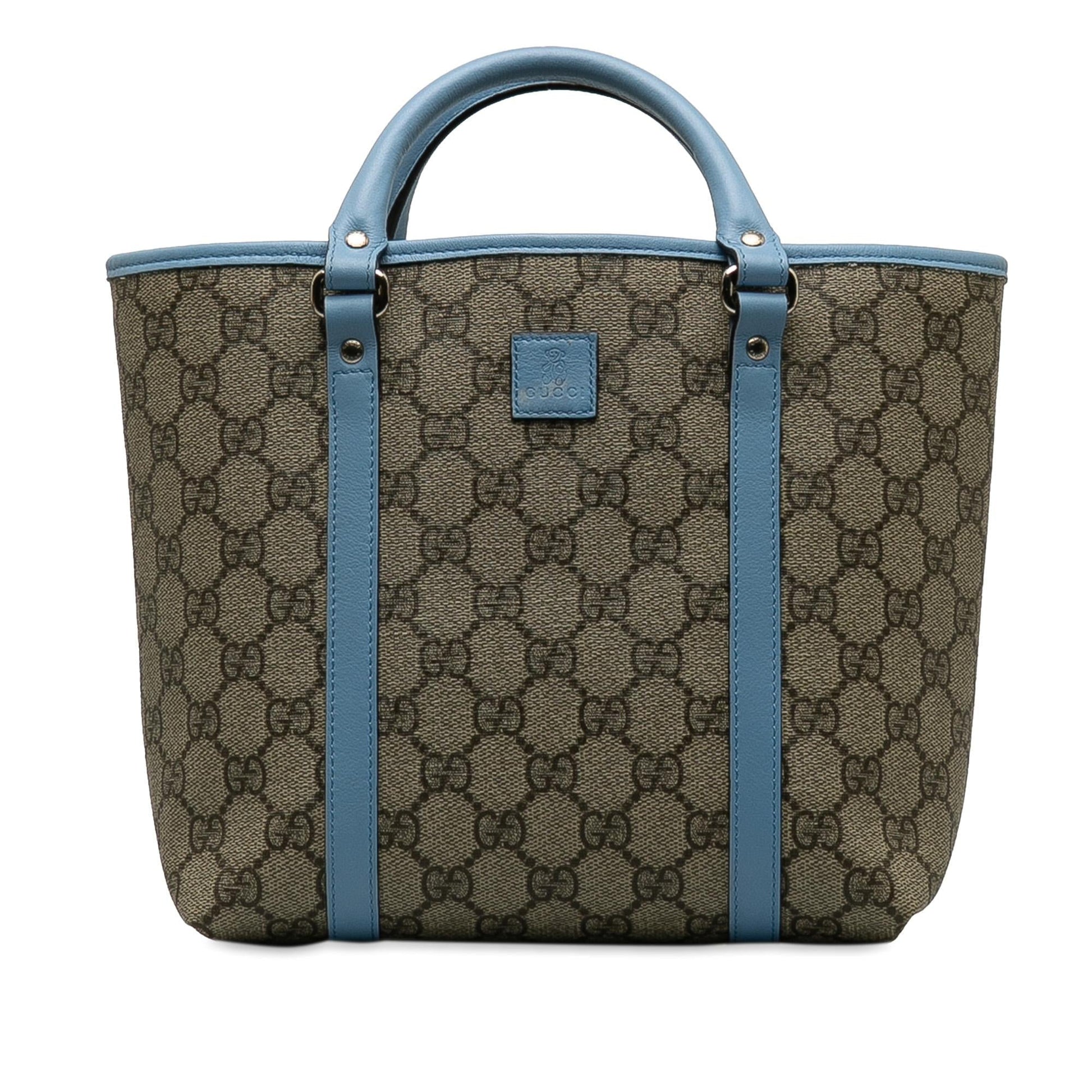 Gucci GG Supreme Canvas Brown Satchel Bag