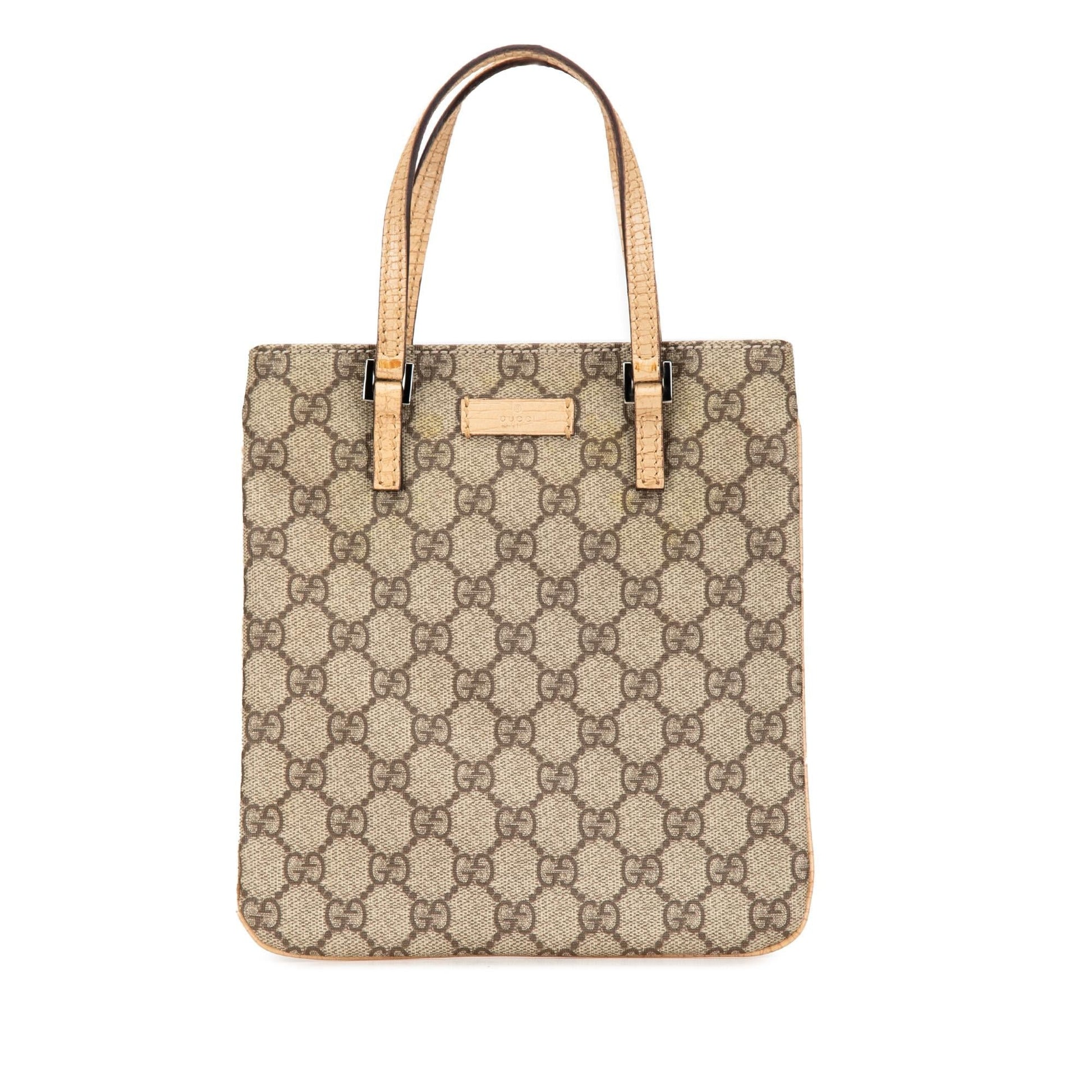 Gucci GG Supreme Canvas Brown Satchel Bag Handbag 1