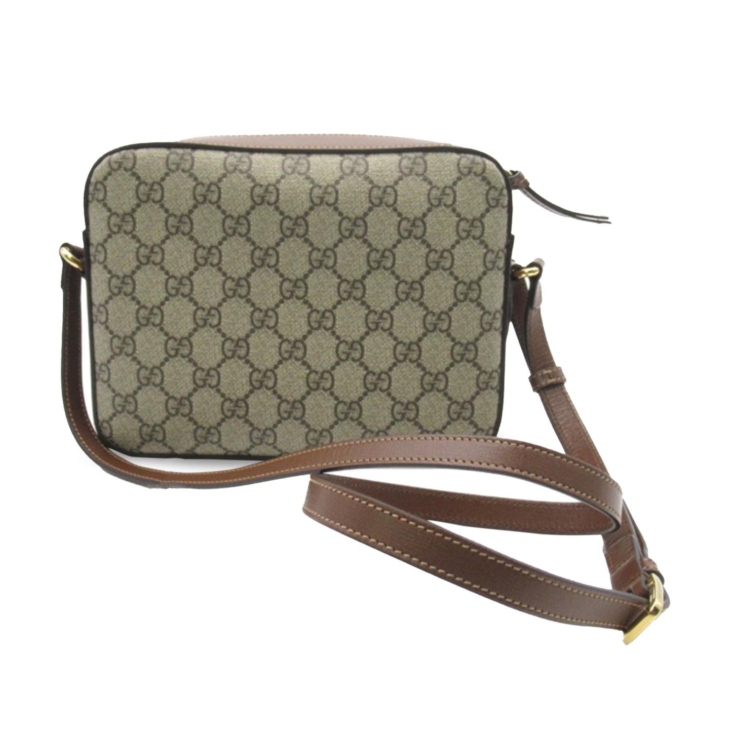 Gucci GG Supreme Horsebit SHG-jG3J3x Canvas Brown Crossbody Bag