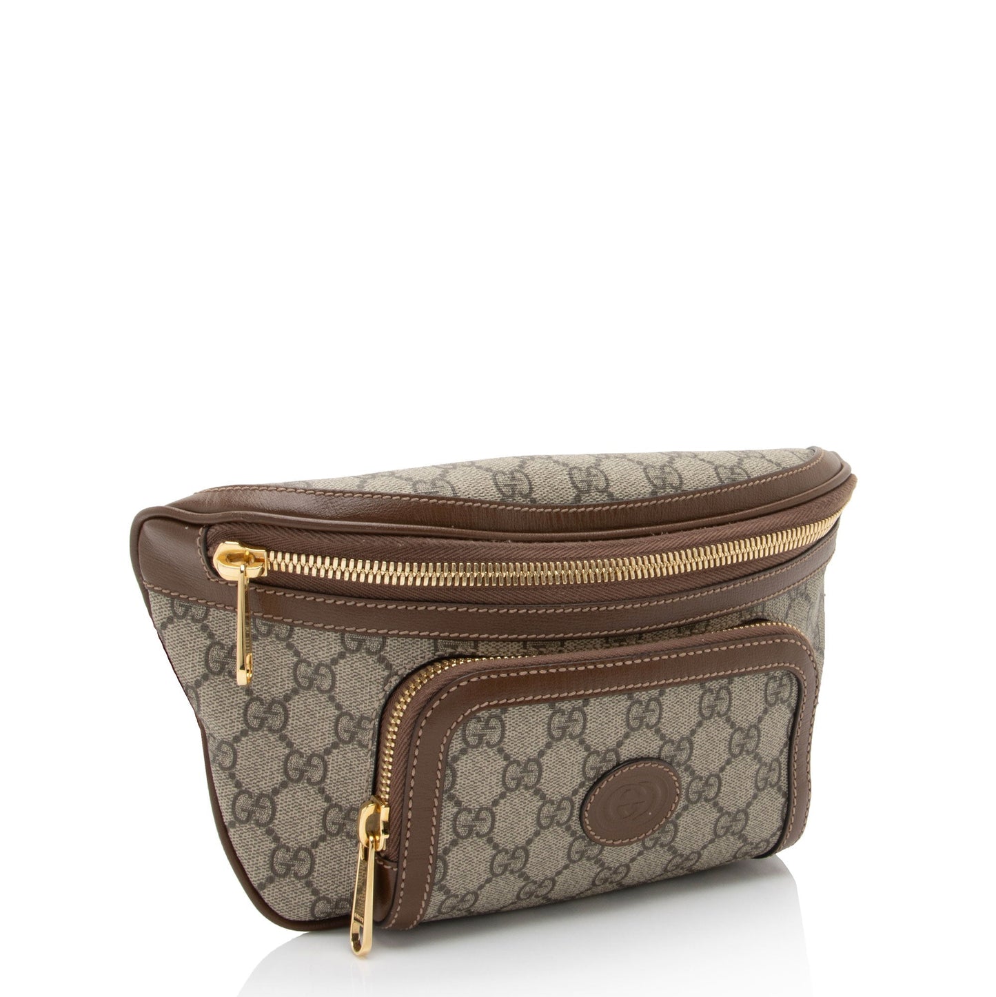 Gucci GG Supreme Interlocking G Belt Leather Canvas Nylon Brown Accessory Shf Fwwyii