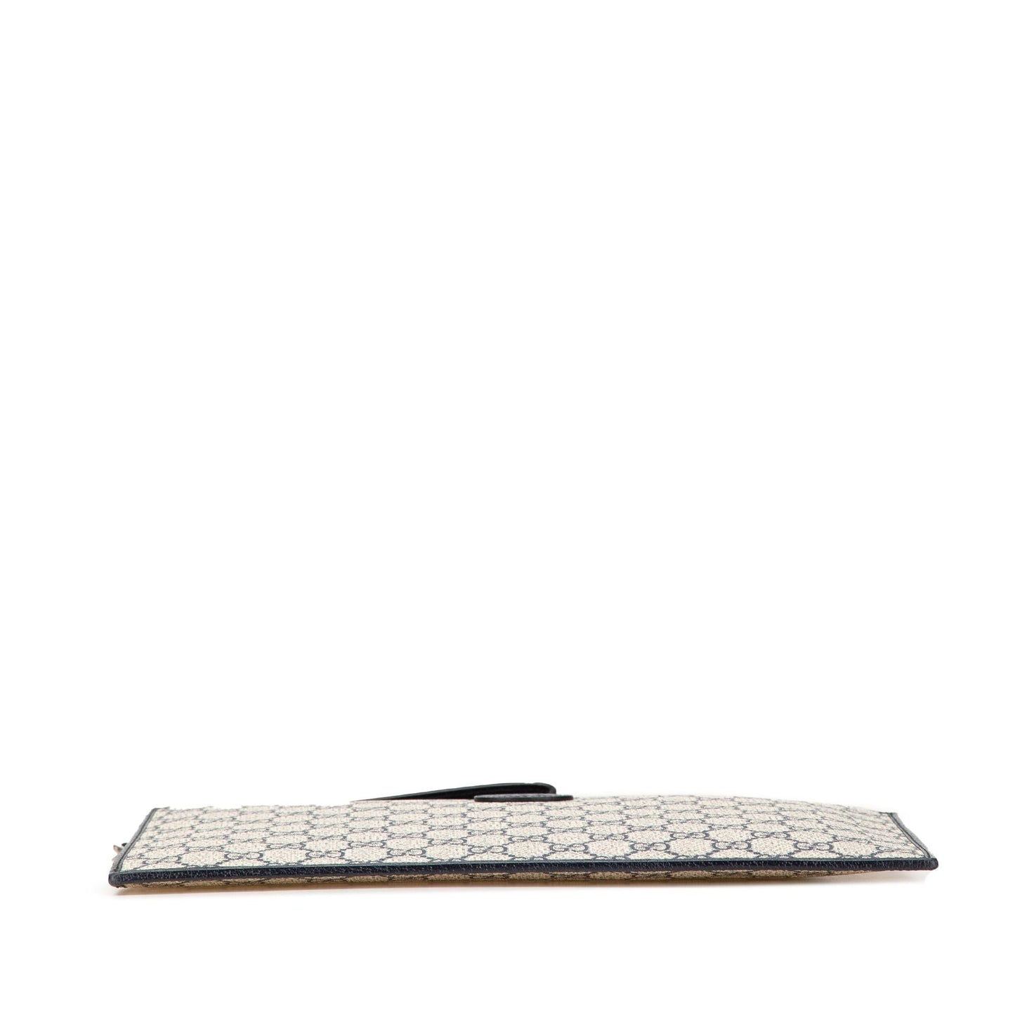 Gucci GG Supreme Interlocking G Canvas Calf Brown Clutch Bag