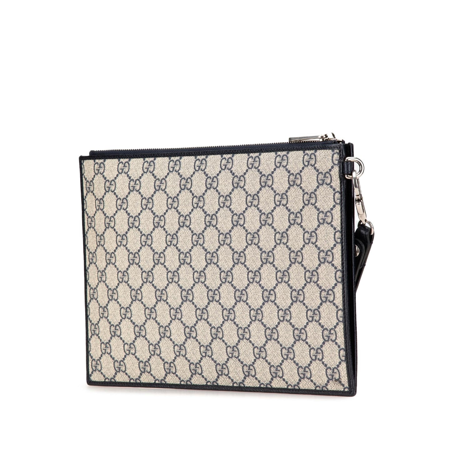 Gucci GG Supreme Interlocking G Canvas Calf Brown Clutch Bag