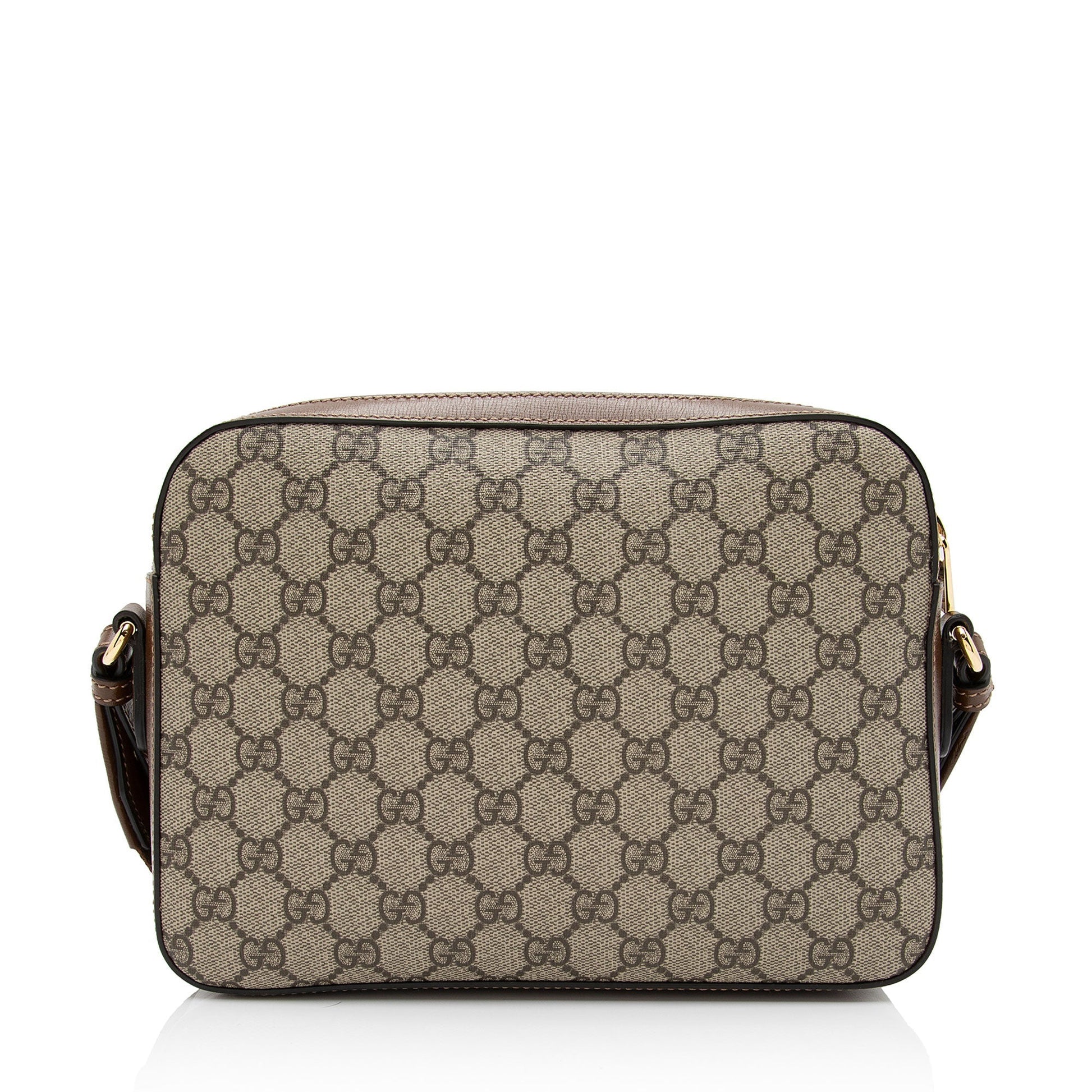 Gucci GG Supreme Retro Messenger SHF-oMskZD Leather Canvas Nylon Brown Shoulder Bag