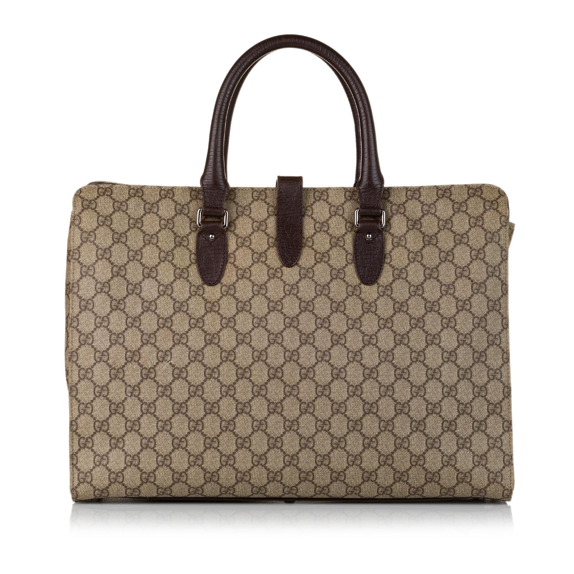 Gucci GG Supreme Jackie Soft SHG Canvas Brown Tote Bag