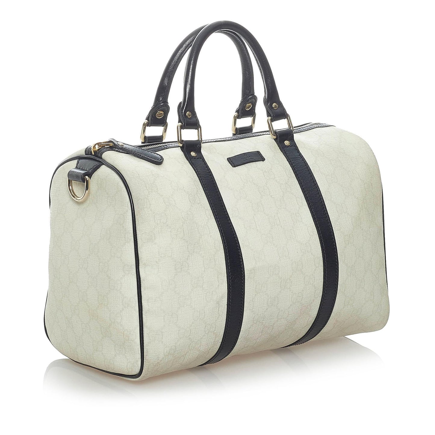 Gucci GG Supreme Joy Boston SHG Canvas Black White Satchel Bag